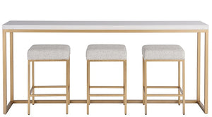 Lauren Console / Counter Table with Stools