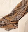 Cashmere Blend Plaid Throw Blankets