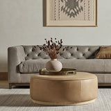 Clair Leather Ottoman