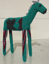 Beaded Blue/Green Horse Hand Made in South Africa