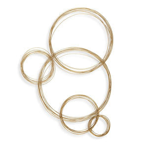 Metal Wall Sculpture - Golden rings