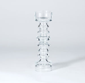 Ribbed Glass Candleholder