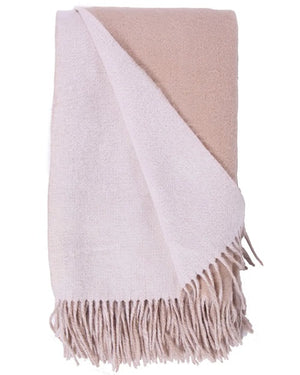 Cashmere Blend Reversible Throw Blanket - 4 Colors