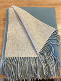 Cashmere Blend Reversible Throw Blanket - 5 Colors