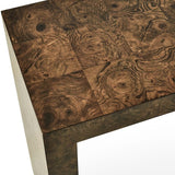 Burlwood Console Table
