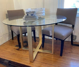 Gold Steel Table with Glass Top - 70% OFF - CLEARANCE