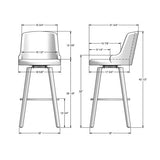 Zaid Swivel Stool - Counter or Bar