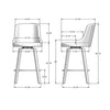 Zaid Swivel Stool - Counter or Bar