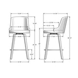 Zaid Swivel Stool - Counter or Bar