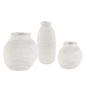 Ceramic Basket Vases set of 3