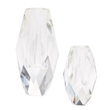 Faceted Crystal Oval Vase - 2 Sizes