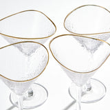 Hammered Martini Glasses