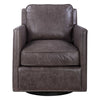 Morris Leather Swivel Armchair 50% OFF - CLEARANCE