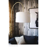 Arc Floor Lamp with Fabric Shade - 2 Finishes