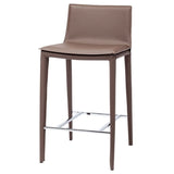 Smooth Leather Bar Stool