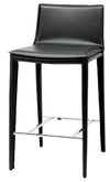 Smooth Leather Bar Stool